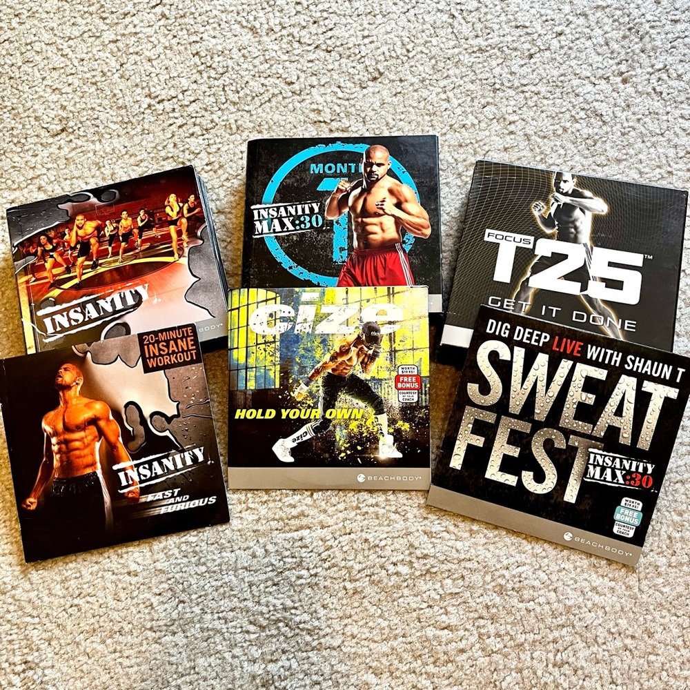 Shaun T Beachbody Bundle: 3 complete programs + bonus workouts. Great condition.